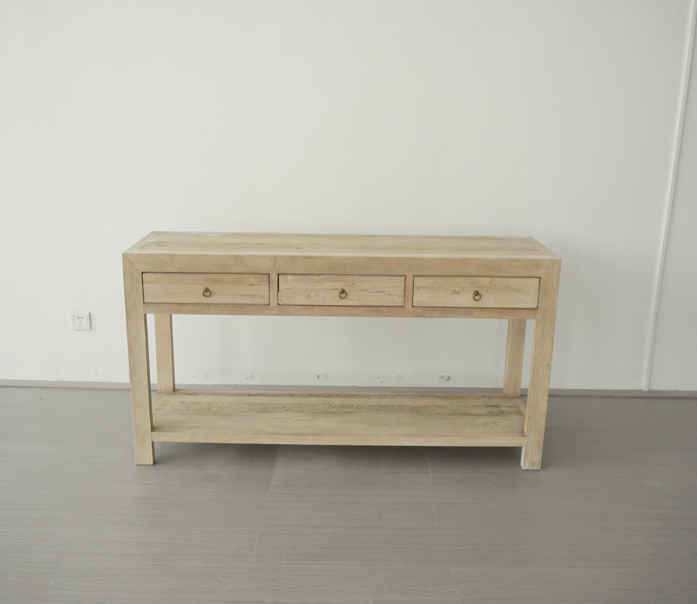 Console Nelson 3 Drawer Natural Timber Elm