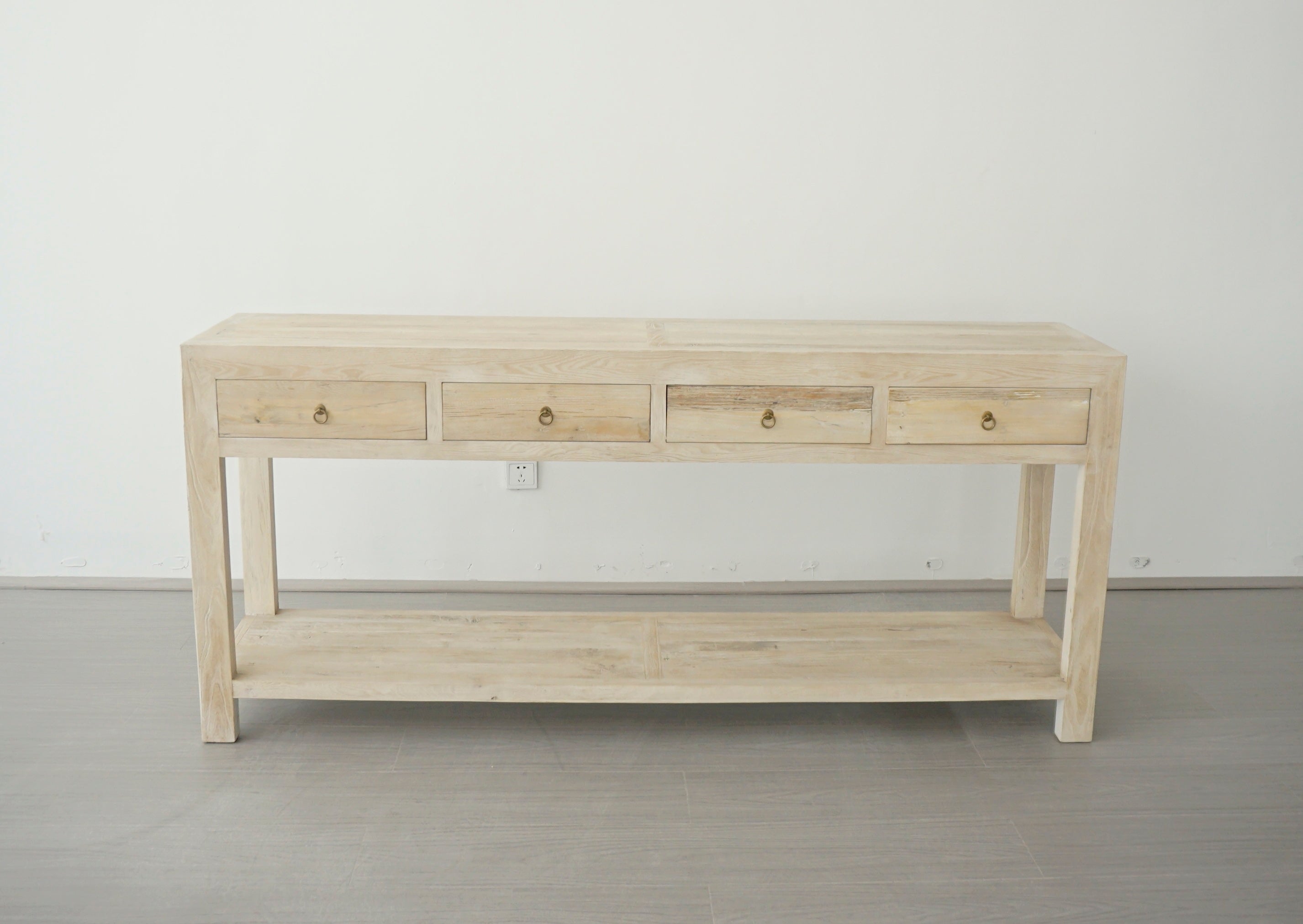 Console 4 Drawer Nelson Natural Timber Elm