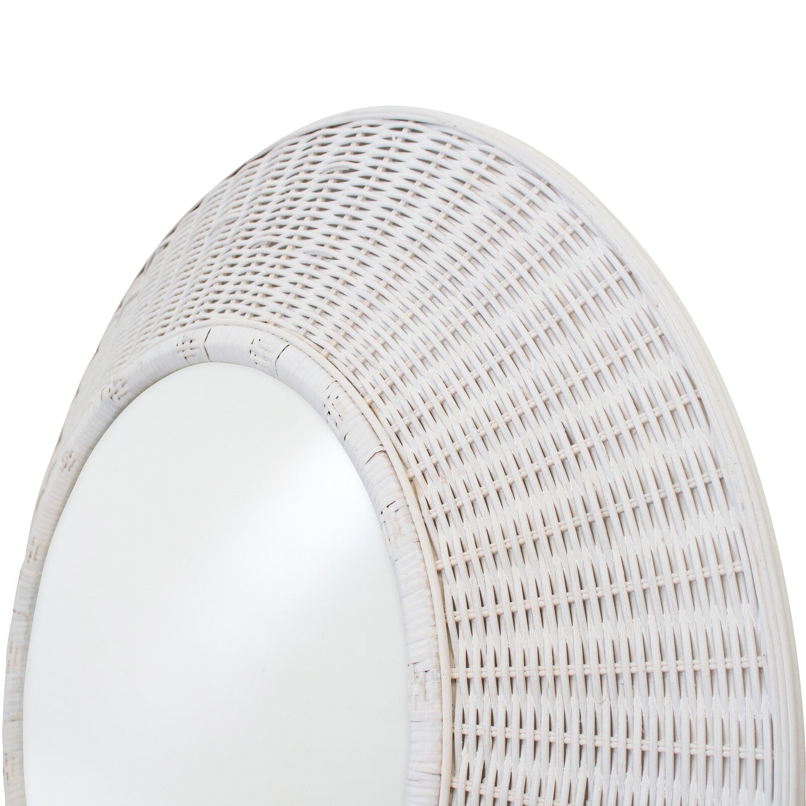 Mirror Rattan White