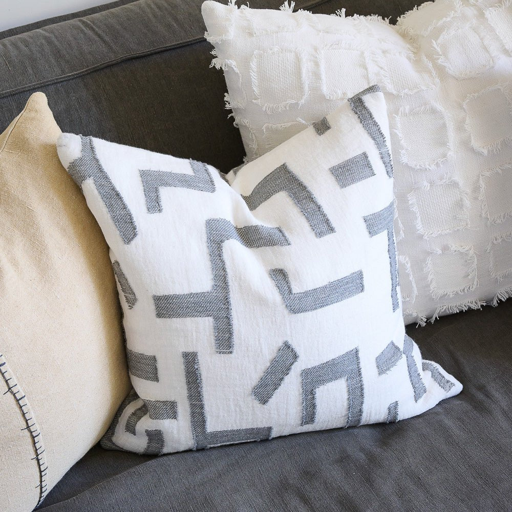 Cushion Antico Wht/Slate 50cm