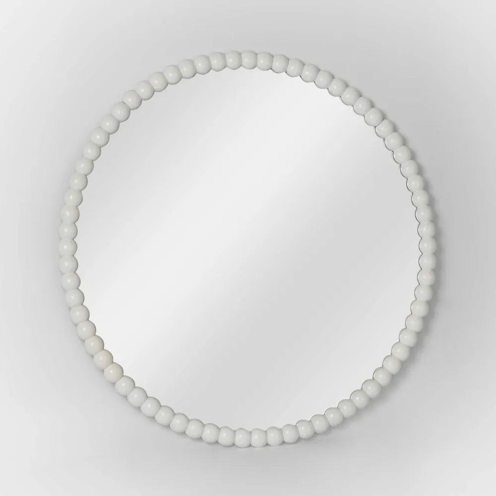 Mirror Bobbin White Round 90cm